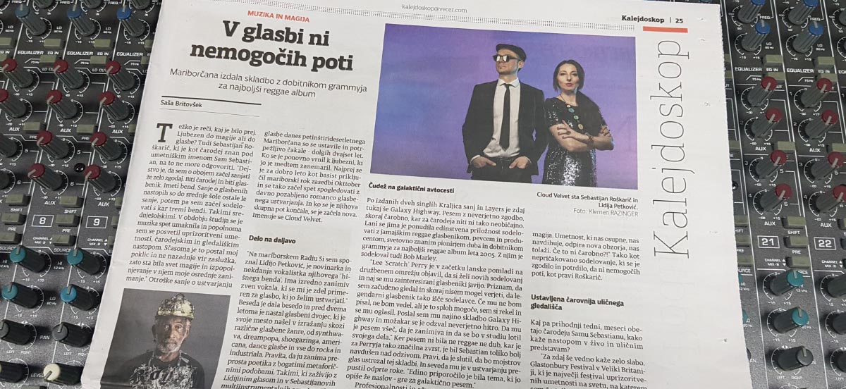 cloud velvet, lee, scratch, perry, večer, saša, britovšek, časopis, maribor, synthwave, synthpop, dreamwave, galaxy, highway, tidal, time, ep